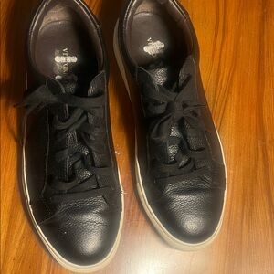 Black Leather Men's Sneakers